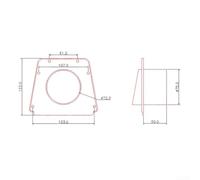 Hotte d'aération marine en acier inoxydable, ventilation de moteur de yacht pour cockpit de bateau, support mural extérieur pour conditions de mer difficiles