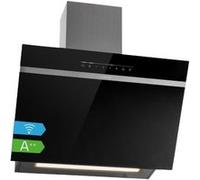 Hotte d'Aspiration Klarstein Ava 60 cm - Murale, WiFi, Classe A++, 515 m³/h, Commande Tactile, Noir Noir G