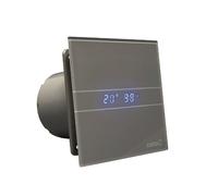 Hotte de bain en verre Cata 100 mm gris argenté indicateur de température d'h...