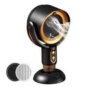 Hotte de bureau portable, 8 W alimenté par USB avec 2 vitesses, extracteur d'huile compact pour cuisine et barbecue en plein air, noir doré