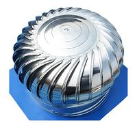 Hotte de cheminée rotative en acier inoxydable avec turbine, bouchon rotatif à économie d'énergie avec base à griffes pour une ventilation efficace