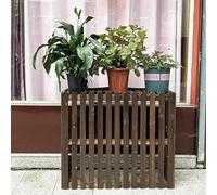 Hotte de climatisation de balcon en bois massif, grille de protection de climatisation extérieure pompe à chaleur panneau de climatisation appareil extérieur bouclier de confidentialité,100X43X94CM
