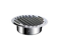Hotte De Conduit De Grille Plate, Hotte De Conduit De Grille Plate Ronde, Grille D'aération Ronde, Ronde Murale Ventilation Hotte, Mural Bouches D'aération, Grille Ventilation Hotte (Color : Silver,