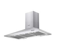 Candy Hotte aspirante CCE119/1X 90 cm inox – 305 m³/h, 3 vitesses, filtres à carbone, LED, Classe C