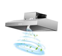 Hotte De Cuisine Encastrée De 32 Pouces, Hotte De Cuisine Intégrée Avec 1000 CFM, Hotte De Cuisine Convertible Canalisée, Hotte De Cuisinière En Acier Inoxydable Avec Bouton-poussoir ( Color : 80*60*4