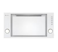 GLOBALO Hotte encastrable, hotte encastrable 60 cm, éclairage LED, commande Push Button, 3 plages de vitesse, acier peint, Retio 60.2 White