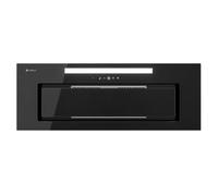 GLOBALO Hotte aspirante, hotte de cuisine encastrable, avec éclairage, largeur d'installation 80 cm, sans moteur, coopération Turbine, Silentio 80.2 Black