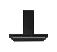 Hotte de Cuisine Île Smeg 90 cm a Évacuation / Recyclage Universel KLTI9L4MB Noir Mat