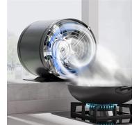 hotte de cuisine ltifonctionnelle Puissant ventilateur d'extraction - Ventilateur d'extraction de cuisine en alliage d'aluminium avec grille de protection, ventilateur d'aération intégré d'u