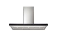 Falmec Luce Parete/Wall 90 Cono Vetro Nero Ral 9005 220-240V 50-60Hz T80 C/Filtro Hotte Murale | Classe énergétique A | 3 vitesses, filtre métallique, design moderne