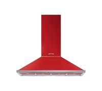 Hotte de Cuisine Mur Smeg 120 cm a Évacuation / Recyclage Portofino KPF12RD Rouge