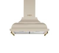 Hotte de Cuisine Mur Smeg 60 cm a Évacuation / Recyclage Cortina KC16POE Crème