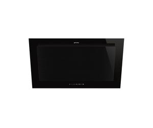 Hotte de Cuisine Mur Smeg 90 cm a Évacuation / Recyclage Linéa KV194B3 Noir
