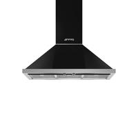 Hotte de Cuisine Mur Smeg 90 cm a Évacuation / Recyclage Portofino KPF9BL Noir