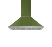 Hotte de Cuisine Mur Smeg 90 cm a Évacuation / Recyclage Portofino KPF9OG Vert Olive
