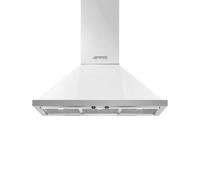 Hotte de Cuisine Mur Smeg 90 cm a Évacuation / Recyclage Portofino KPF9WH Blanc