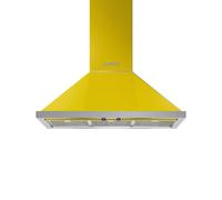 Hotte de Cuisine Mur Smeg 90 cm a Évacuation / Recyclage Portofino KPF9YW Jaune