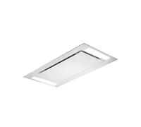 Hotte de Cuisine Plafond Faber 90 cm a Évacuation / Recyclage Heaven Glass 2.0 Flat 350.0663.971 Verre blanc