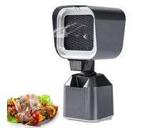 Hotte De Cuisine Portable, 3600 Tr/min, Hotte De Bureau Avec 2 Vitesses, Angle Réglable En Hauteur, Filtre Amovible Et Lavable, Mini Ventilateur D'extraction Pour Appartements, Barbecue Intérieu gray
