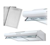 Hotte de cuisine sous-meuble - JANSHOP - 60 cm - Blanc - LED 1x2 W - 205 m³/h - 3 vitesses