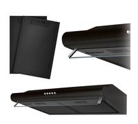 Hotte de cuisine sous-meuble - JANSHOP - 60 cm - Noir - Berdsen BE-10A - 205 m³/h - 3 vitesses - Éclairage LED