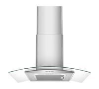 Hotte de cuisine Tieasy 30" - Montage mural avec conduit convertible canalisé/sans conduits, cheminée en acier inoxydable et filtre déflecteur, bouton poussoir à 3 vitesses,