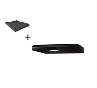 Hotte de Cuisinière Intégré Capot 60 CM Noir avec Filtre respekta