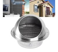 Hotte de sortie de ventilation d'air pour tuyaux/conduits/murs ronds, extracteur externe en acier inoxydable, grille de ventilation de sortie d'air murale, sphère d'évacuation d'air, avec maille