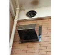 Hotte de ventilation carrée murale, hotte de ventilation extérieure avec grille grillagée, couvercle de conduit d'évacuation d'air mural avec protection contre la pluie(25x25cm/10x10in)