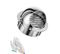 Hotte de ventilation ronde, couvercle de sortie d'aération murale en acier inoxydable 304 avec maille, conduit de ventilation, chapeau de pluie(4.7inch/120mm)