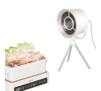 Hotte d'échappement portable, hotte aspirante avec filtre remplaçable, hotte d'échappement de bureau avec ventilateur d'échappement à 3 vitesses,évent de cuisine pour barbecue,cuisson,fondue (blanc)