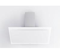 Hotte décorative inclinée 120cm 808m3/h verre blanc 7841
