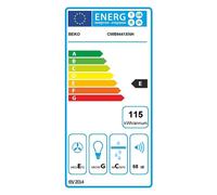 Beko CWB9441XNH - Hotte - hotte décorative - largeur : 89.8 cm - profondeur : 49 cm - evacuation & recyclage - acier inoxydable Inox, Inox G