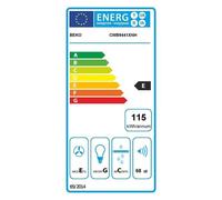 Beko Hotte décorative CWB9441XNH – 90 cm, 400 m³/h, évacuation et recyclage, inox