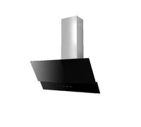 Cecotec Hotte Aspirante Inclinée Décorative 90Cm Bolero Flux Dt 908001 Glass Black A++. Finition Verre Noir, Cheminée Inox, Aspiration 800M3/H, Moteur 210W, Filtre Charbon