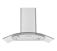 Hotte décorative - CONTINENTAL EDISON - CEH60GS2 - Classe A - 60 x 47 x 50/84 cm - Inox / Verre