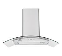 Hotte décorative - CONTINENTAL EDISON - CEH60GS2 - Classe A - 60 x 47 x 50/84 cm - Inox / Verre