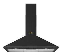 Hotte decorative esthetique ''Coloniale'' 90 cm, Murale pyramidale, curseur de selection, eclairage 2 LED, capacite sur 3eme vitesse de 588 m3/h, 3 filtres aluminium anti-graisses, niveau sonore sur l