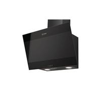 INDESIT Hotte Décorative incliné aspirante noire Largeur 60cm Débit d'air 647m3/h