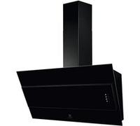 Hotte décorative inclinée 90cm 600m3/h noir Electrolux lfv319k noir, Noir G