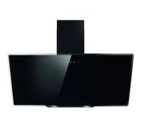 Elica Hotte murale décorative SHIRE BL/A/90 90 cm inclinée aspirante verre noir Touch Control LED