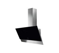 Hotte décorative inclinée Electrolux 90cm 63dB 700m3/h noir/inox - LFV619Y