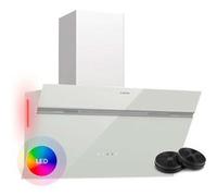 Klarstein Alina Hotte Aspirante Hotte Décorative 70 cm 600 m³/h Classe A Éclairage LED Mode Évacuation & Recirculation Blanche