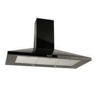 Leisure H92K - Hotte - hotte décorative - largeur : 89.8 cm - profondeur : 50 cm - evacuation & recyclage - noir Noir