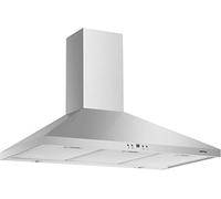 Hotte decorative murale Airlux AHP975IX - Hotte aspirante Pyramide - largeur 90 cm - Débit d'air maximum (en m3/h) : 729 / 760 - Niveau sonore Décibel mini. / maxi. (en dBA) : 56 / 72