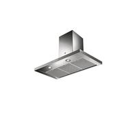Hotte décorative murale aspirante inox largeur 90cm débit d'air 580 m3h