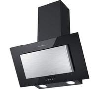 CIARRA CBCB6736D Hotte Aspirante 60cm 350m3/h Classe A - avec Filtres a Charbon CBCF002X2- Hotte Inclinee avec Eclairage LED - Evacuation et Recyclage - Noire