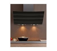 Hotte decorative murale City, noir, 90 cm, 577m3/h, Aspiration périmétrale