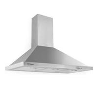 Orbegozo DS 48190 B IN - Hotte aspirante décorative 90 cm, acier inoxydable, extraction : 630 m³/h, cheminée ajustable, 3 niveaux de puissance, 190 W