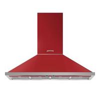 HOTTE DECORATIVE MURALE PORTOFINO, 120 CM, PYRAMIDALE Rouge/ Inox G